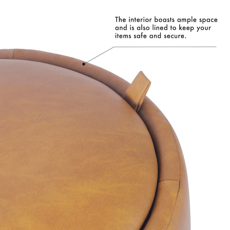 HomePop Storage Round Ottoman