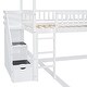 preview thumbnail 15 of 16, Twin Over Full Bunk Bed with Slide,House Bed with Slide