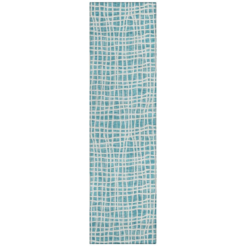 Machine Washable Indoor/ Outdoor Chantille Abstract Modern Rug
