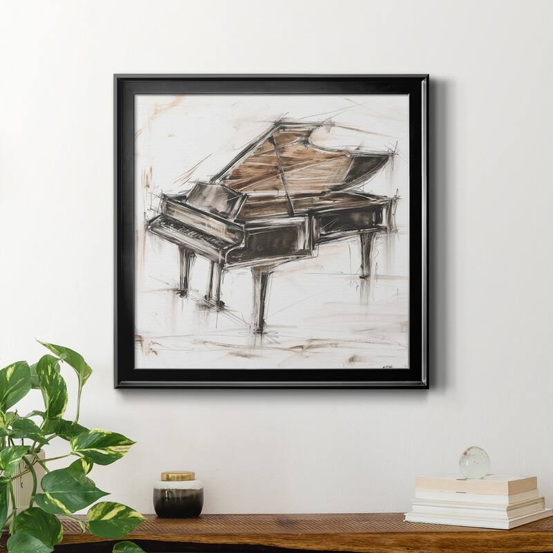 Grand Piano Study-Premium Framed Canvas - Ready to Hang