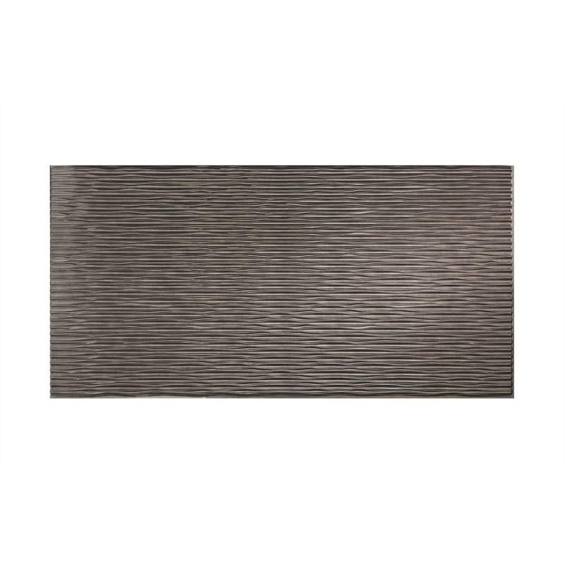 FASÄDE Dunes Horizontal 4-foot x 8-foot PVC Wall Panel in Smoked Pewter - 4 x 8
