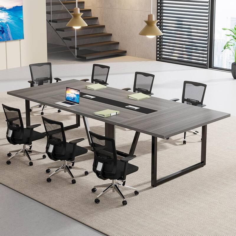 8FT Conference Table, Large Meeting Table for 10 People