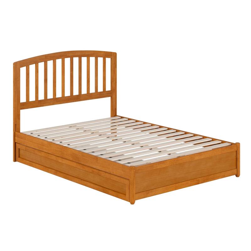 Lucia Platform Bed with Panel Footboard and Twin Trundle