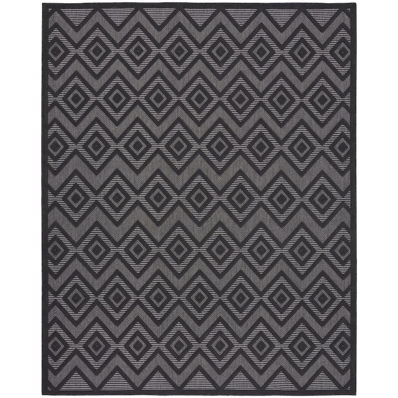 HomeRoots Contemporary Rectangle Outdoor Rug - 9' X 12'