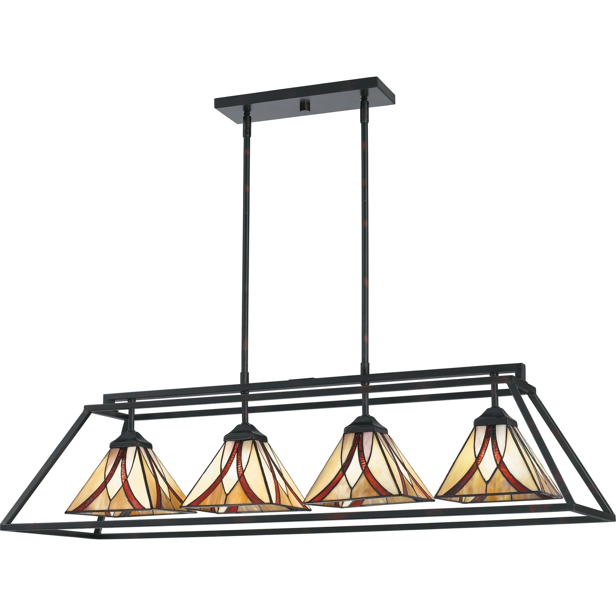 Roseto Terrell 4 Light 42" Wide Billiard Chandelier