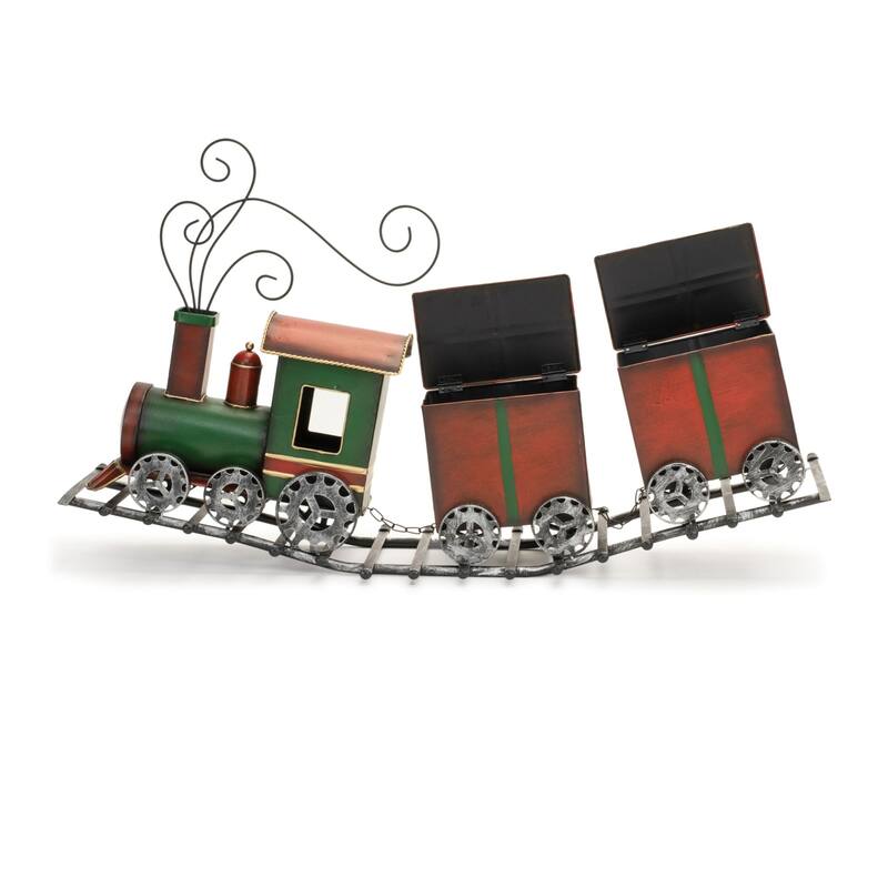 Train Christmas Figurine with Presents - 29.25" - Green and Red