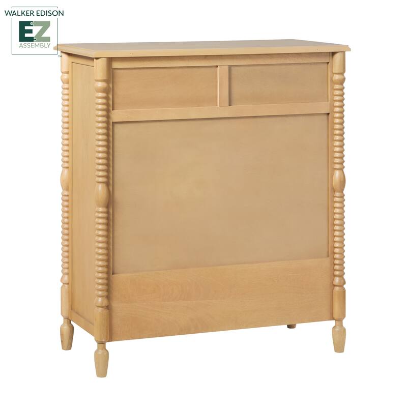 Walker Edison Easy Assembly 5-Drawer Dresser with Wood-Turning Detail