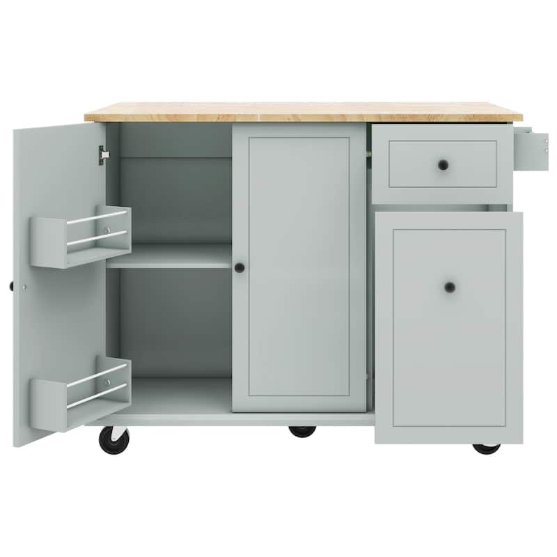 Kitchen Island with Drop Leaf - N/A