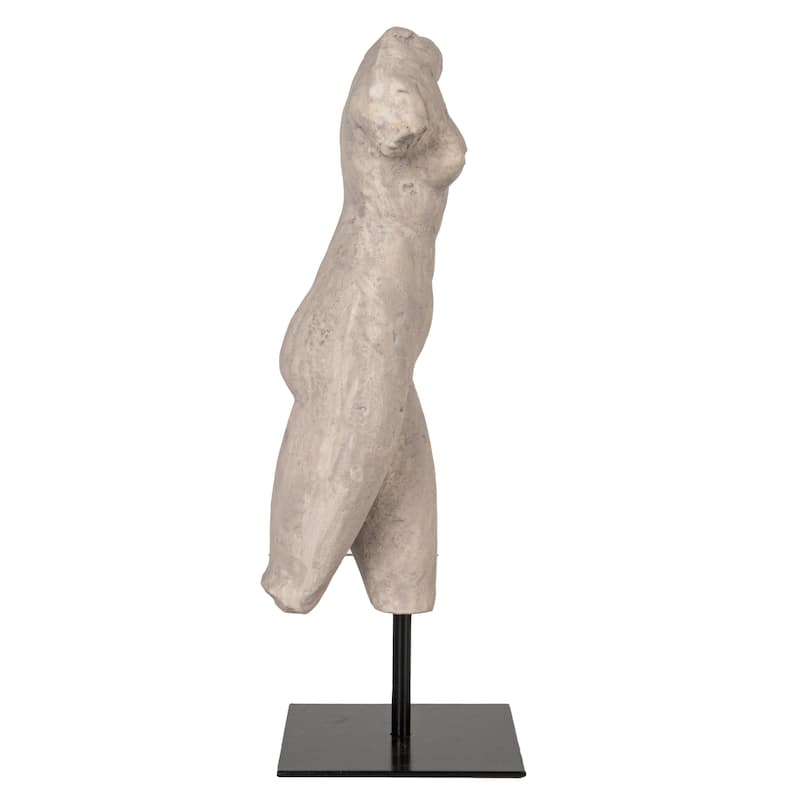 Sculptural Resin Female Figure on Stand - 5.8"L x 4.5"W x 14.5"H