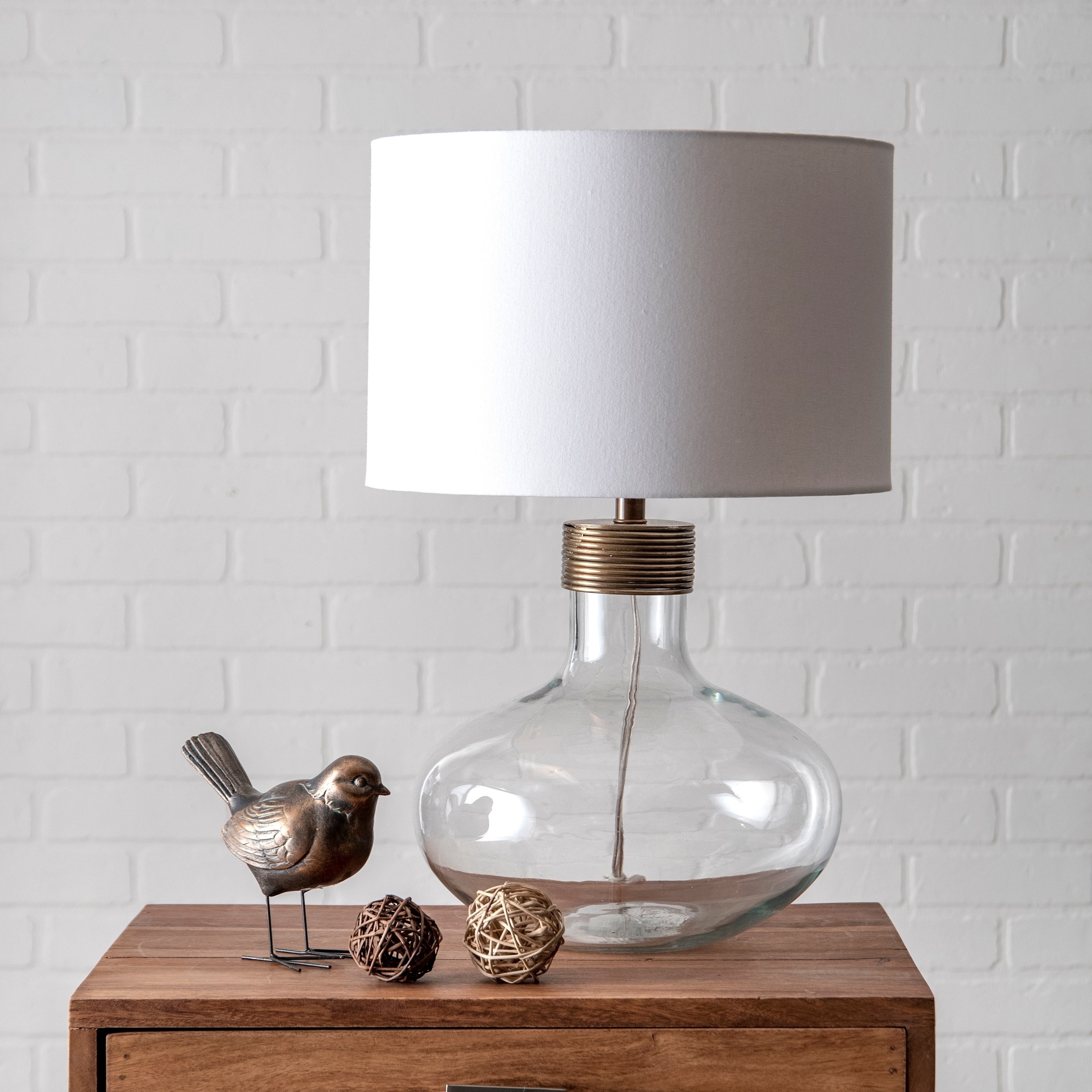 glass vase table lamp
