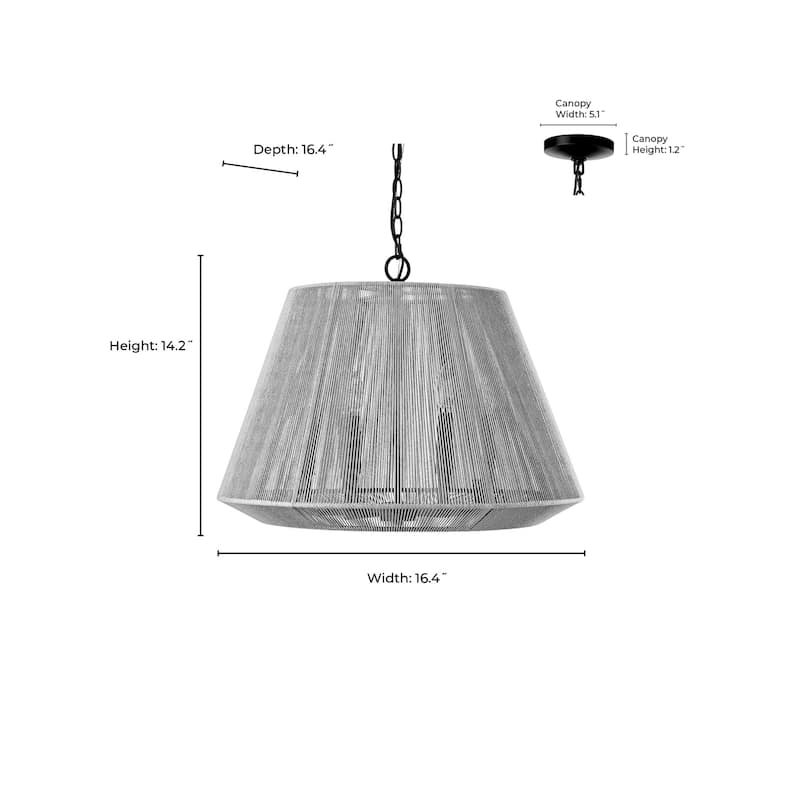 Millennium Lighting 20603 Sterling 3 Light 16" Wide Pendant