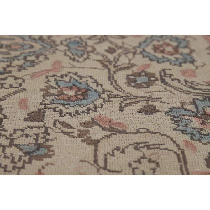 Floral Tabriz Persian Area Rug Oriental Handmade Wool Carpet - 7'4"x 10'9"