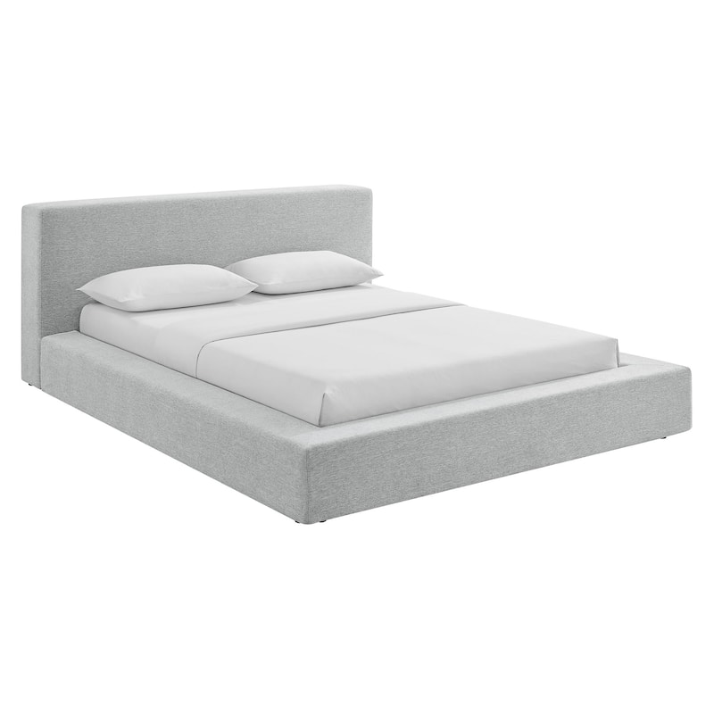 Luma Chenille Upholstered Platform Bed Frame