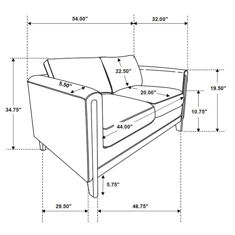 Islington Upholstered Panel Arm Sofa Set Taupe - N/A