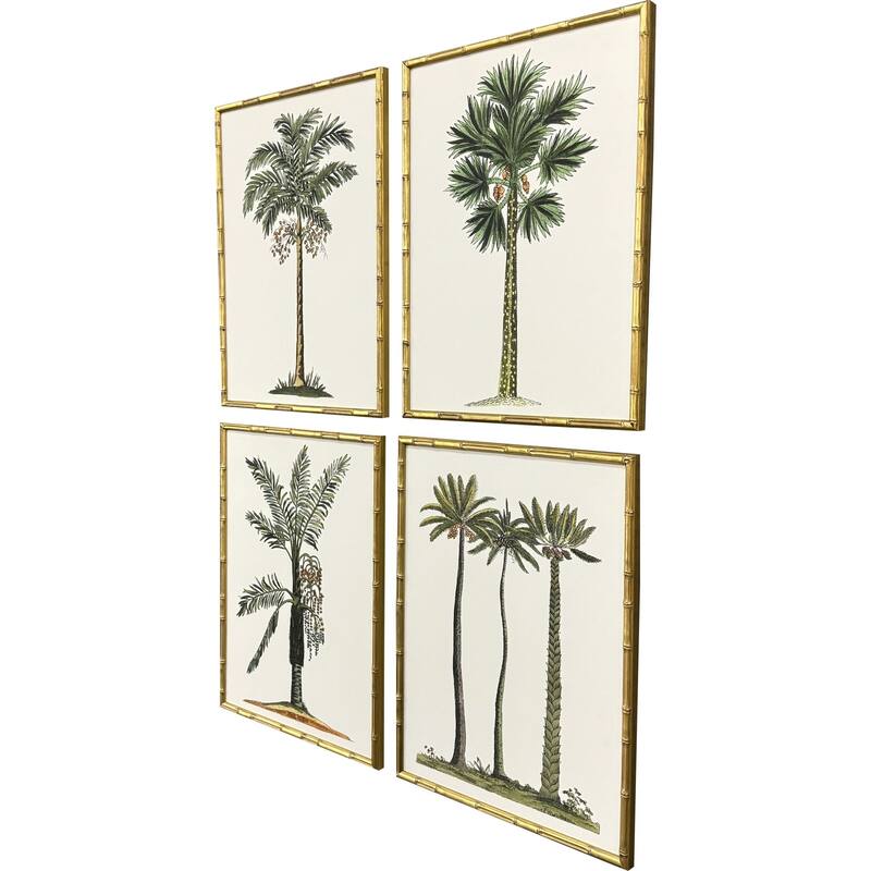 Paragon Contemporary Palm II Framed Art - Set of 4