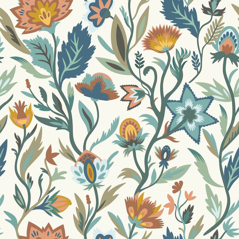 Arthouse Mallory Blue Vivid Floral Wallpaper