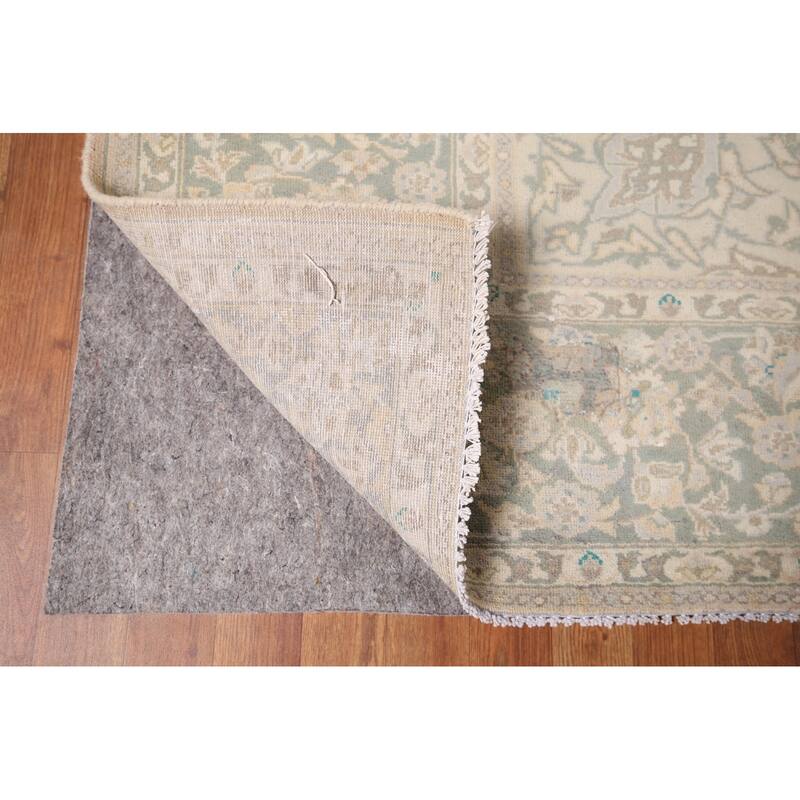 Muted Najafabad Vintage Persian Area Rug Hand-Knotted Wool Carpet - 9'10" x 12'8"