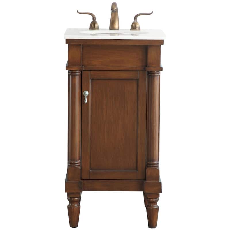 Elegant Lighting VF13018-VW Lexington 18" Free Standing Single Basin - Walnut - Wood Finish