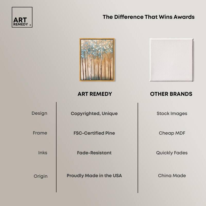 Birch Grove Radiance Canvas by Art Remedy