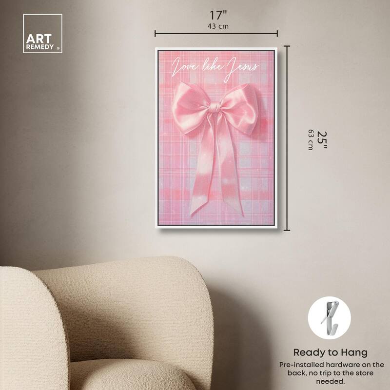 Love Like Jesus Bow Canvas by Art Remedy