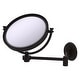 preview thumbnail 25 of 26, Allied Brass 8 Inch Wall Mounted Extending Make-Up Mirror 5X Magnification with Grooved Accent Oil Rubbed Bronze