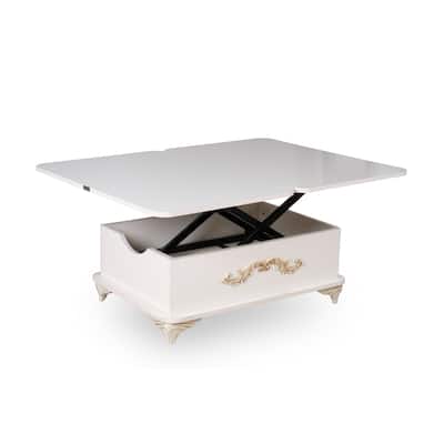 Raik Modern Design Coffee Table, Convertible Lift-up Tables - 40" x 14" x 24"