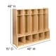preview thumbnail 5 of 11, Wood School Coat Locker with Bench, Cubbies and Storage Organizer Hook - 48"W x 13.375" - 15"D x 48"H