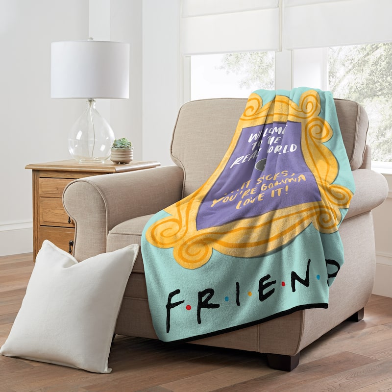 Friends Real World Sucks Micro Raschel Throw