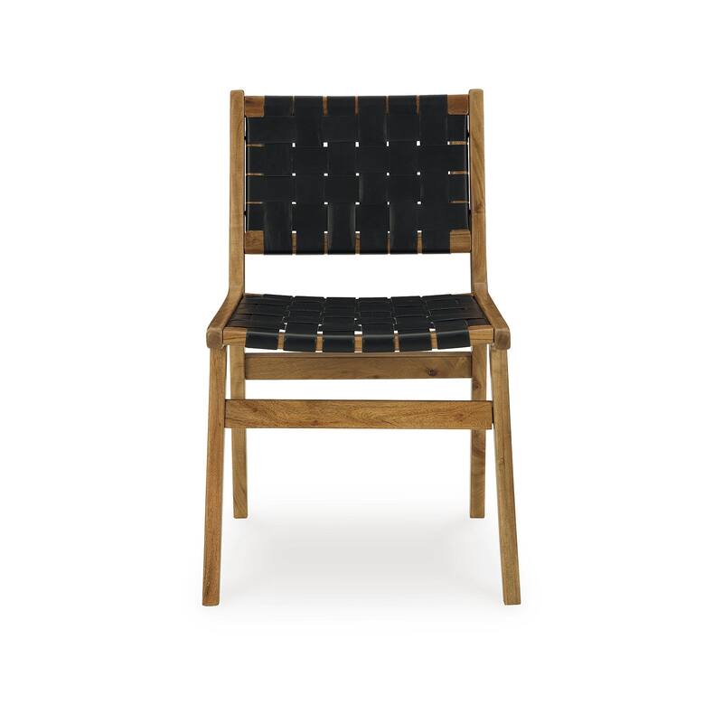 Signature Design by Ashley Fortmaine Brown/Black Dining Chair - 19.5" W x 20" D x 34" H