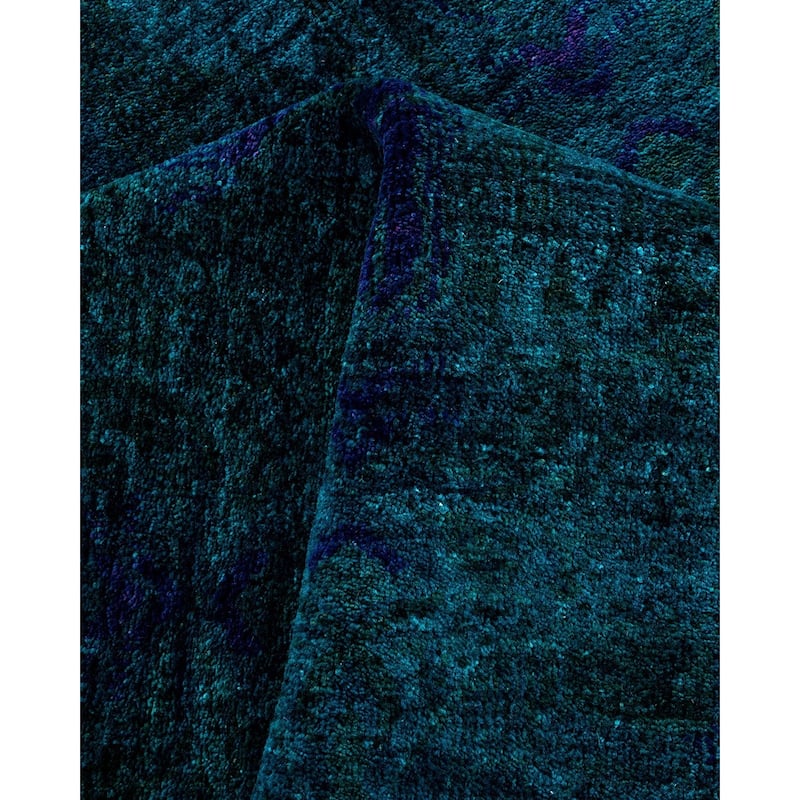 Contemporary Overdyed Wool Hand Knotted Area Rug - 6' 2" x 9' 1"