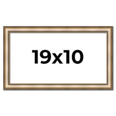 19x10 Frame Gold Solid Wood Shadow Box Width 1.5 Inches | Interior Frame Depth 2 3/8 Inches