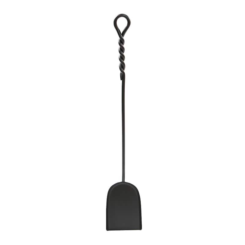 Achla Designs Rope Design Standard Fireplace Shovel, 28 Inch Tall, Black