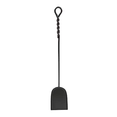 Achla Designs Rope Design Standard Fireplace Shovel, 28 Inch Tall, Black