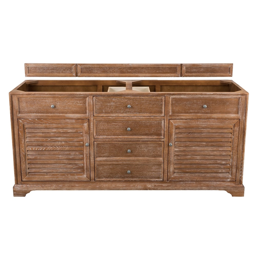 James Martin Vanities Savannah 72" Double Vanity, Driftwood