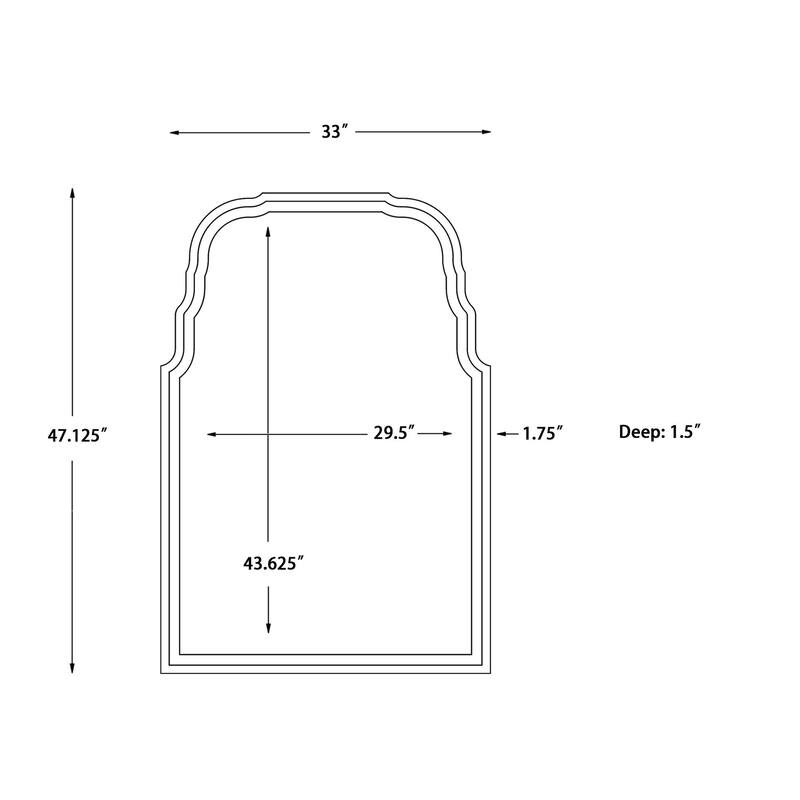 Livabliss Canterbury Traditional Mantel Mirror - 47"H x 33"W x 2"D