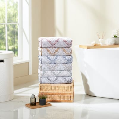 Modern Threads Capri 6-Piece Yarn Dyed 100-Percent Cotton Towel Set