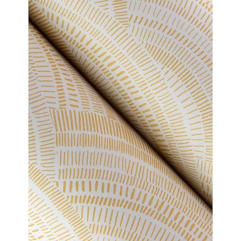 A-Street Prints Encircle Yellow Geometric Wallpaper
