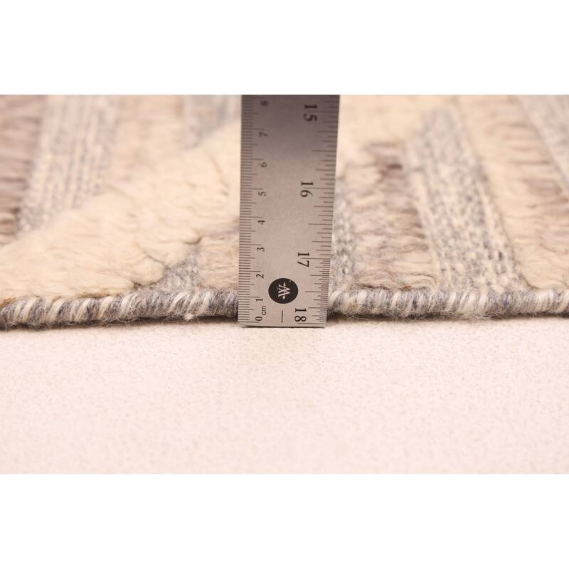 ECARPETGALLERY Hand-knotted Tangier Grey Wool Rug - 5'4 x 7'4