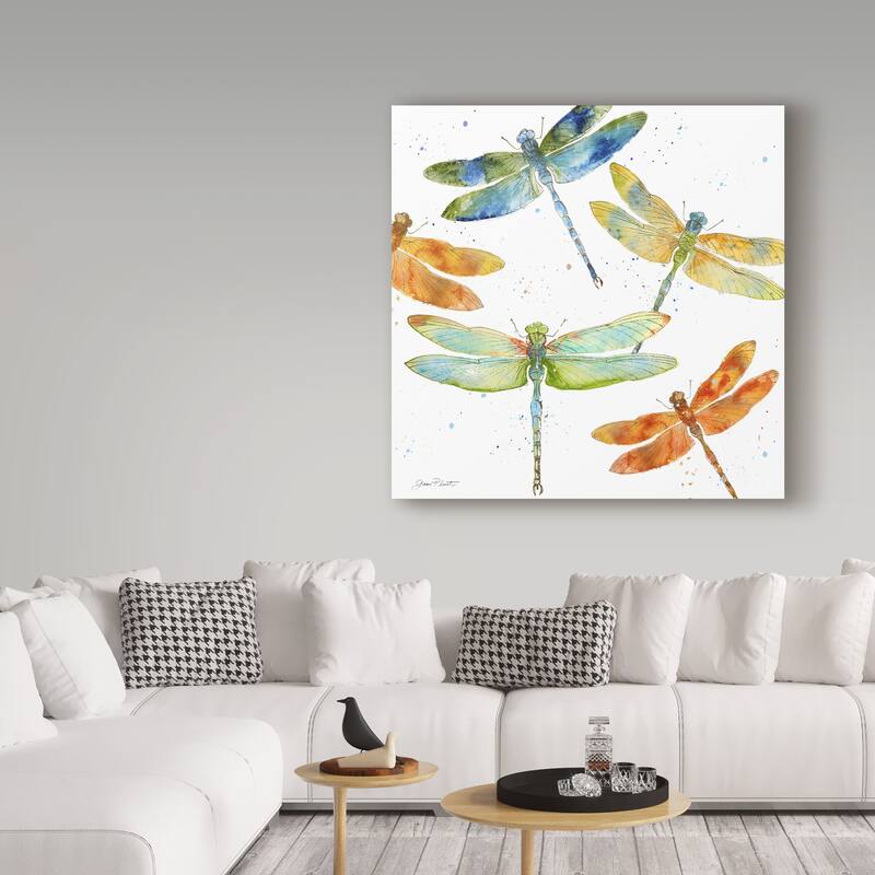 Jean Plout 'Dragonfly Bliss 1' Canvas Art