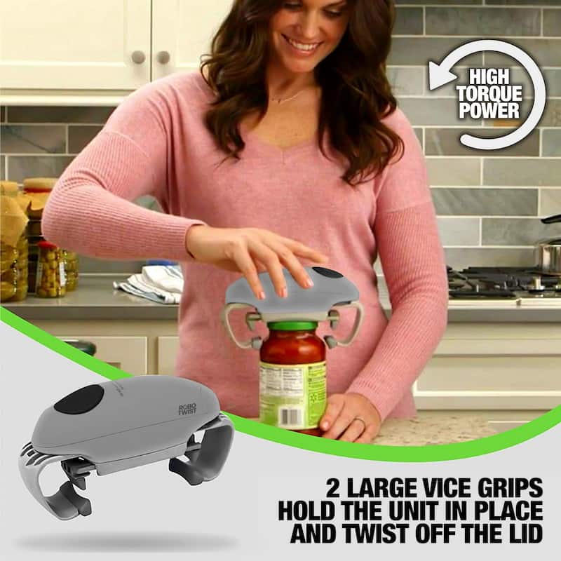 Robo Twist Electric Jar Opener Automatic Hands-Free Kitchen Gadget