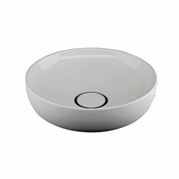 WS Bath Collections Vision 6342 Vision 16-1/2" Vessel Bathroom Sink - Ceramic White