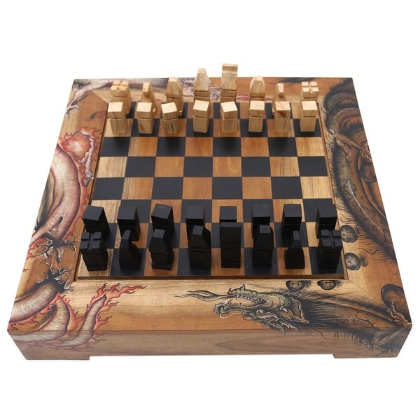 slide 2 of 6, Novica Handmade Basuki Hand Painted Wood Chess Set