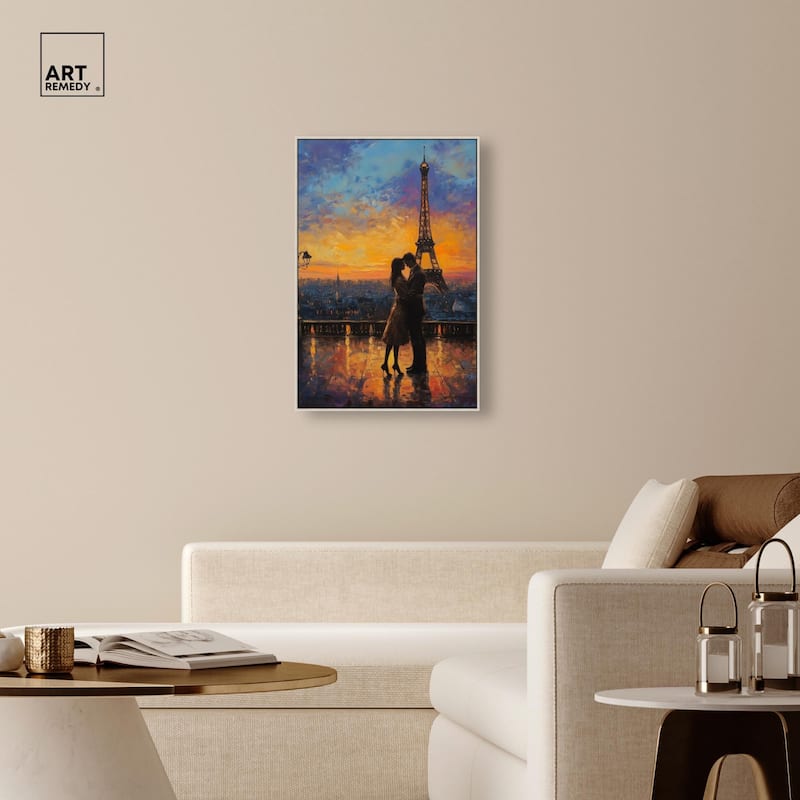 Eiffel Tower Romance Canvas by Art Remedy