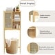 preview thumbnail 9 of 11, Bamboo Over The Toilet Storage Cabinet, Bathroom Space Saver, Over The Toilet Rack with Adjustable Shelf, Natural Color ﻿