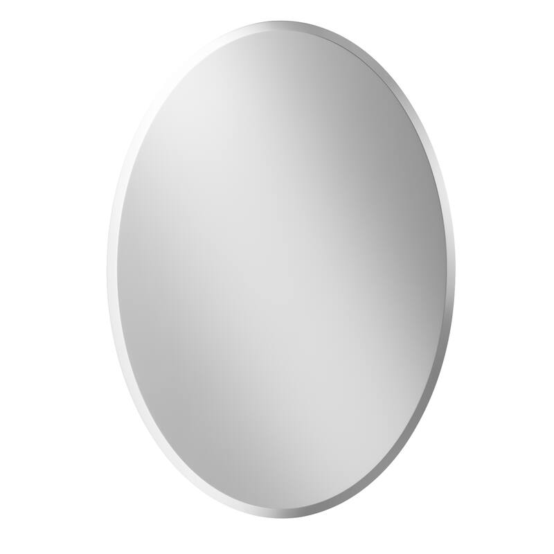 Frameless Bathroom Mirror Wall Mounted Modern Stylish Design with Contemporary Bevelled Edges
