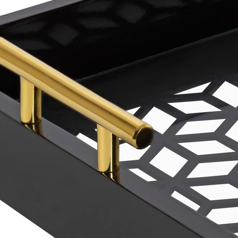 Kate and Laurel Caspen Rectangle Decorative Tray