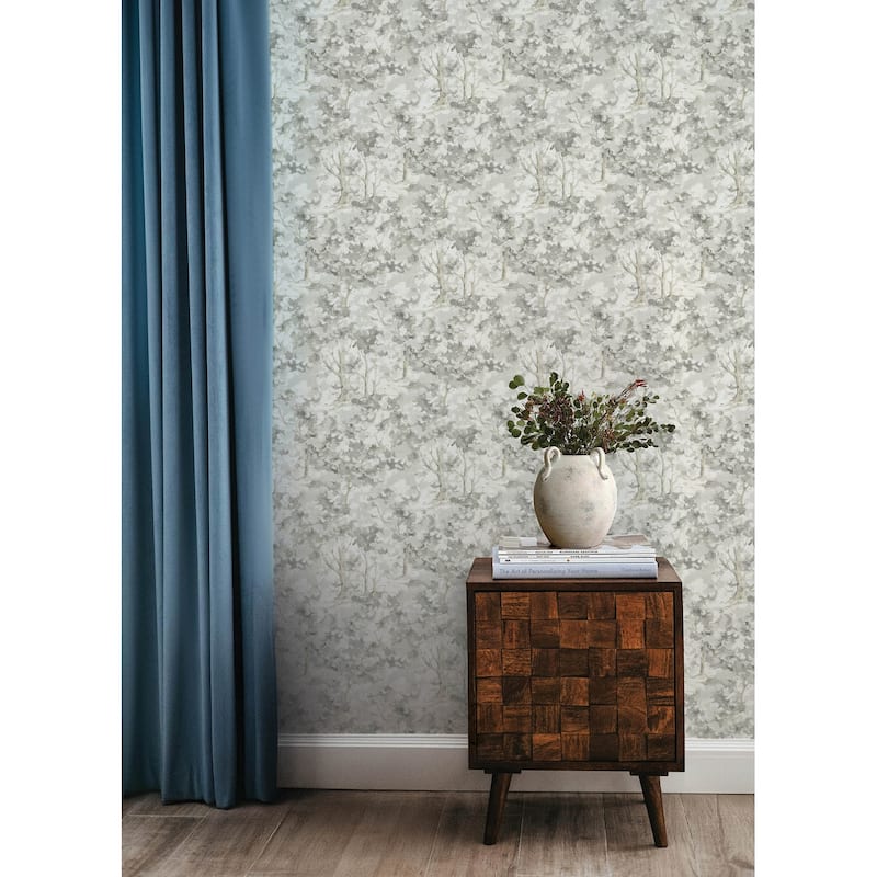 Chesapeake Thicket Charcoal Forest Wallpaper