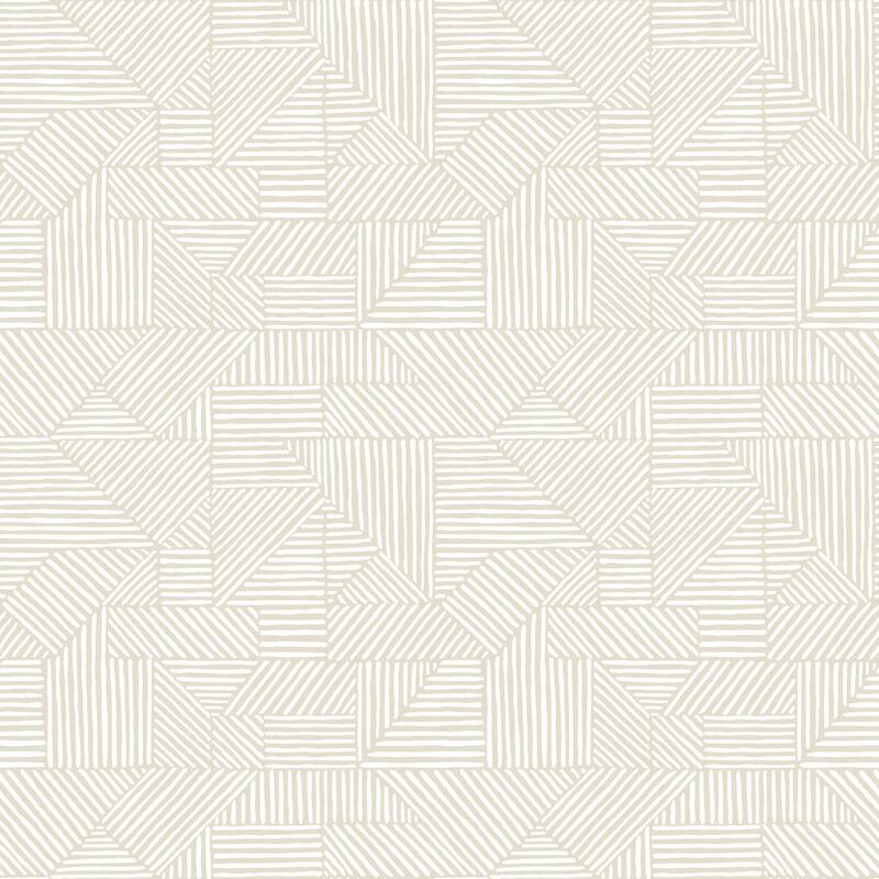 A-Street Prints Crescendo Silver Block Geometric Wallpaper