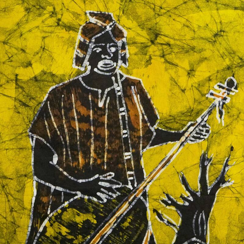 Novica Handmade Gentle Melody Cotton Batik Wall Hanging