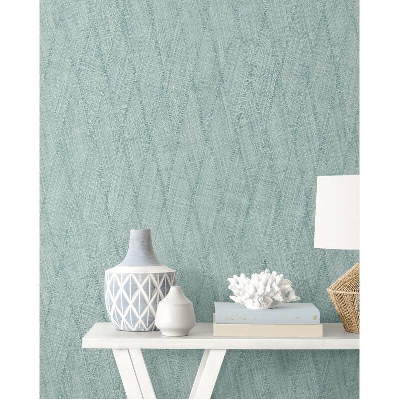 Seabrook Designs Sun Woven Embossed Vinyl Unpasted Wallpaper